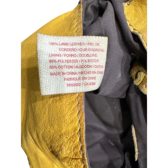 100% Lamb Skin RARE Vtg LUCKY Brand.Stash Bag Distressed ItalianLeather Flower - Picture 12 of 12